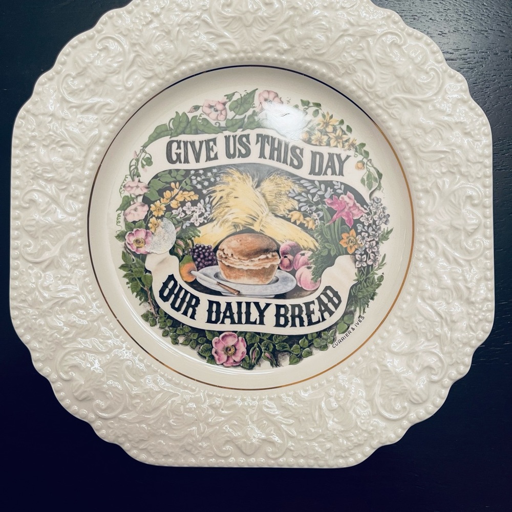 Lord Nelson Pottery Decorative Plates- Vintage.. Give Us this Daily Bread